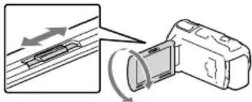 SONY Handycam HDRPJ740VEB - Regolare la messa a fuoco dell'immagine proiettata utilizzando la leva PROJECTOR FOCUS. - 1