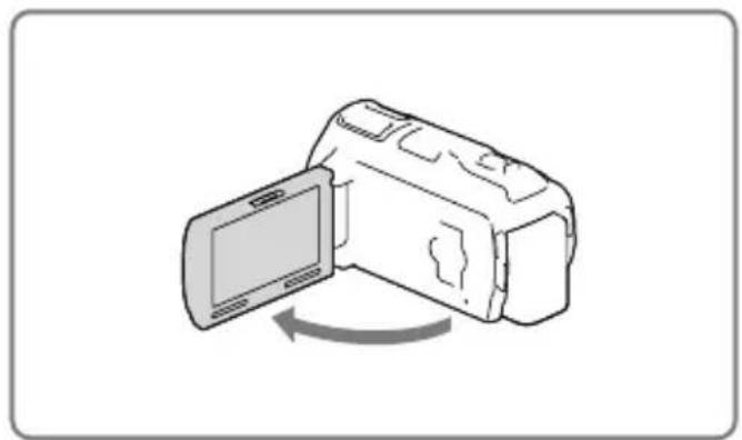SONY Handycam HDRPJ740VEB - Einschalten des Geräts und Einstellen von Datum und Uhrzeit - 1
