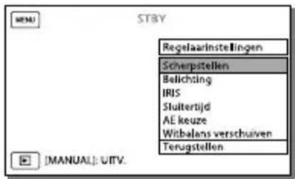 SONY Handycam HDRPJ740VEB - Items die u kunt bedienen met de keuzeknop MANUAL - 1