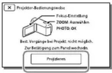 SONY Handycam HDRPJ740VEB - Verwenden des eingebauten Projektors (HDR-PJ710VE/PJ720E/PJ740VE/PJ760E/PJ760VE) - 3
