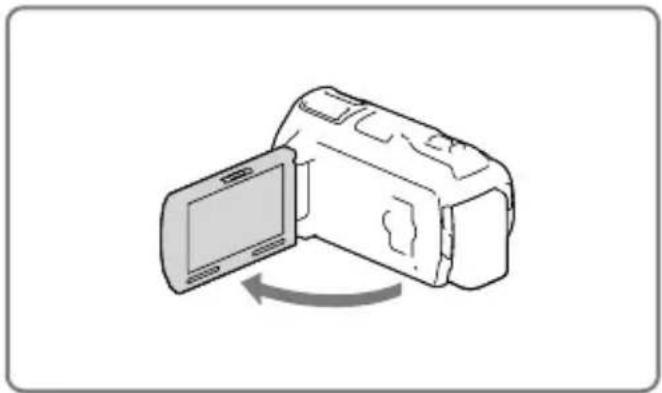 SONY Handycam HDRPJ740VEB - Mise sous tension et réglage de la date et de l'heure - 1