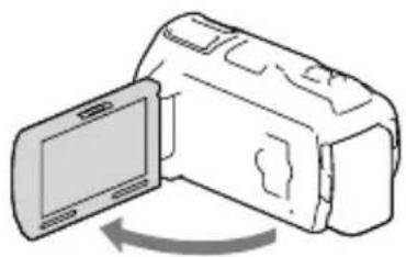 SONY Handycam HDRPJ740VEB - Het toestel inschakelen en de datum en de tijd instellen - 1