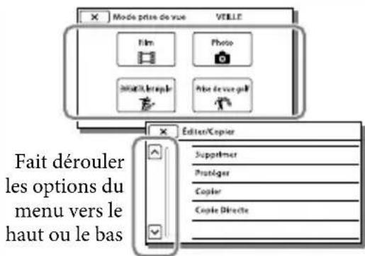 SONY Handycam HDRPJ740VEB - Utilisation des menus - 3