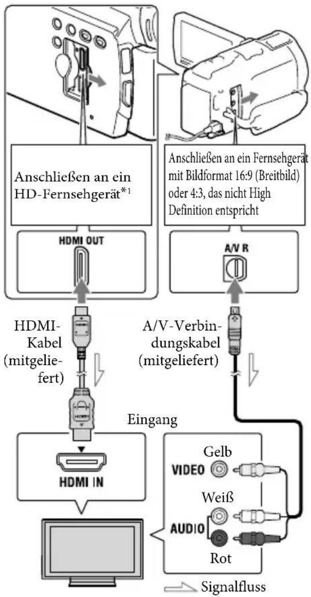 SONY Handycam HDRPJ740VEB - Bildwiedergabe auf einem Fernsehgerät - 1