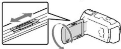 SONY Handycam HDRPJ740VEB - Pas de scherpstelling van het geprojecteerde beeld aan met de PROJECTOR FOCUS-knop. - 1