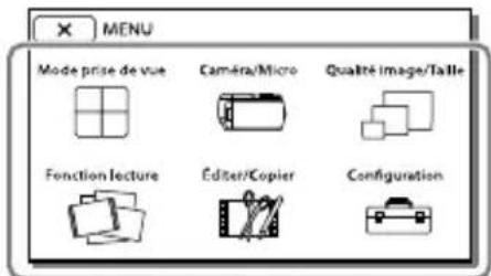SONY Handycam HDRPJ740VEB - Utilisation des menus - 2