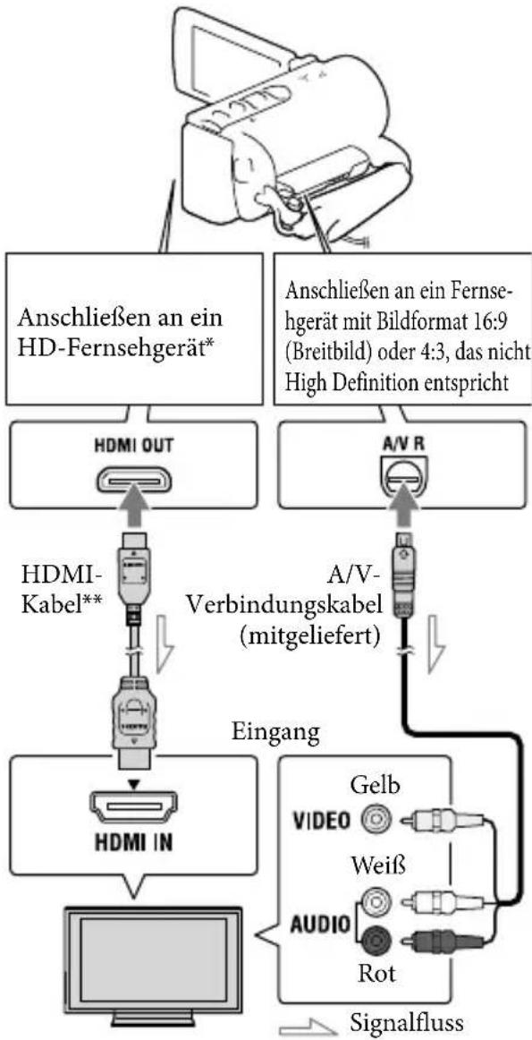 SONY Handycam HDRCX190EB - Bildwiedergabe auf einem Fernsehgerät - 1