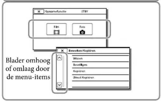 SONY Handycam HDRCX190EB - Menu's gebruiken - 3