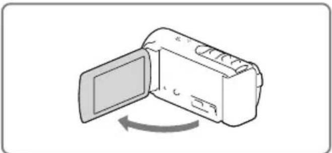 SONY Handycam HDRCX190EB - Einschalten des Geräts und Einstellen von Datum und Uhrzeit - 1