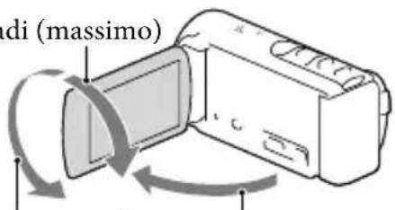 SONY Handycam HDRCX190EB - Per regolare l'angolazione del pannello LCD - 1