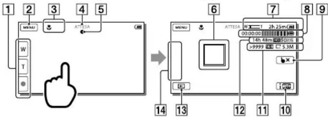 SONY Handycam HDRCX190EB - Per visualizzare voci sullo schermo LCD - 1