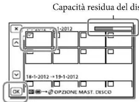 SONY Handycam HDRCX190EB - Per eseguire la funzione [OPZ. MAST. DISCO] - 1