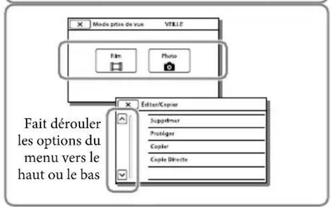 SONY Handycam HDRCX190EB - Utilisation des menus - 2