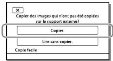 SONY Handycam HDRCX190EB - Sélectionnez [Copier.] sur l'écran du caméscope. - 1