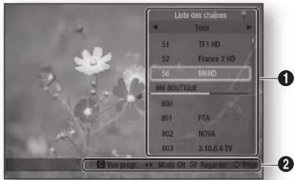 SAMSUNG STBE7900 - Liste des chaînes - 1