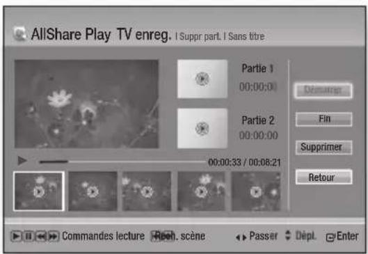 SAMSUNG STBE7900 - Fractionnement de la section d'un titre (suppression partielle) - 1
