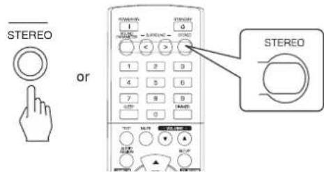 SHERWOOD RD606i - To cancel the surround mode for stereo operation - 1