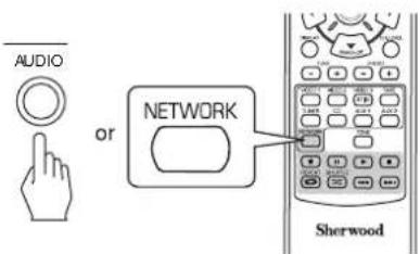SHERWOOD RD606i - Select the "NET/USB" as an input source. - 1