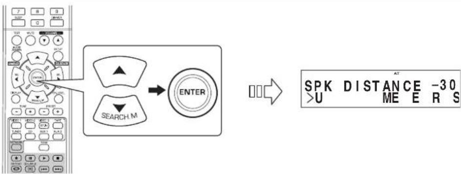 SHERWOOD RD606i - Pn BbIbepe onuH SPEAKER DISTANCE - 1