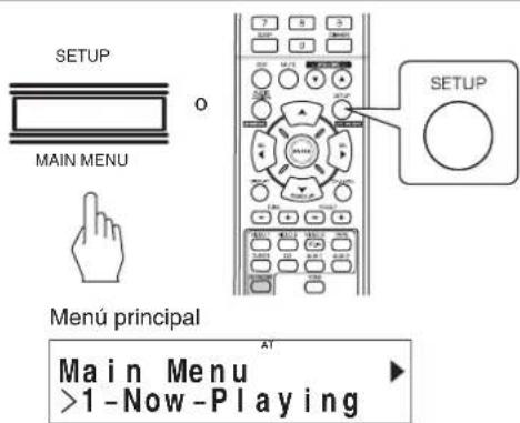 SHERWOOD RD606i - Para seleccionar un elemento del menu principal, pulse el boton SETUP/(MAIN MENU). - 1