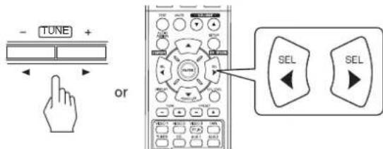 SHERWOOD RD606i - Press the CURSOR LEFT(▲)/RIGHT(▶) buttons to select the desired tone mode. - 1