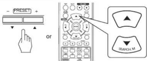 SHERWOOD RD6506 - Press the CURSOR UP(▲)/DOWN(▼) buttons to select the desired tone. - 1