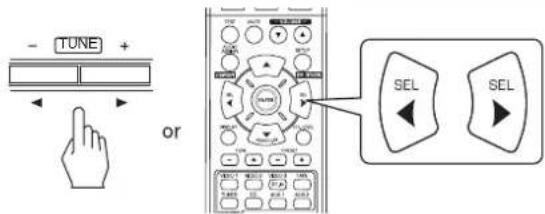 SHERWOOD RD6506 - Press the CURSOR LEFT(◀)/RIGHT(▶) buttons to select the desired tone mode. - 1