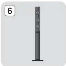 SAMSUNG HTE4500XU - Installazione dei diffusori sul supporto a colonna - 6
