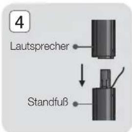 SAMSUNG HTE4500XU - Zum Installieren der Laufsprecher auf dem Tallboy-Stand - 4