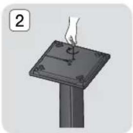 SAMSUNG HTE4500XU - Installing the Speakers on the Tallboy Stand - 2