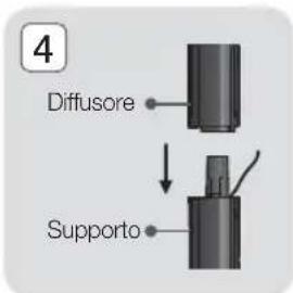 SAMSUNG HTE4500XU - Installazione dei diffusori sul supporto a colonna - 4