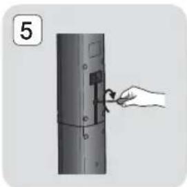 SAMSUNG HTE4500XU - Installing the Speakers on the Tallboy Stand - 5