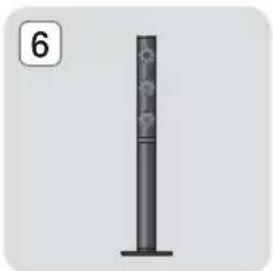 SAMSUNG HTE4500XU - Installing the Speakers on the Tallboy Stand - 6