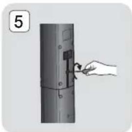 SAMSUNG HTE4500XU - Installazione dei diffusori sul supporto a colonna - 5