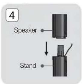 SAMSUNG HTE4500XU - Installing the Speakers on the Tallboy Stand - 4