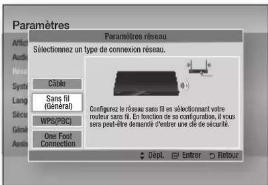 SAMSUNG BDD7500E - Configuration d'une connexion au Réseau sans fil - Auto. - 1