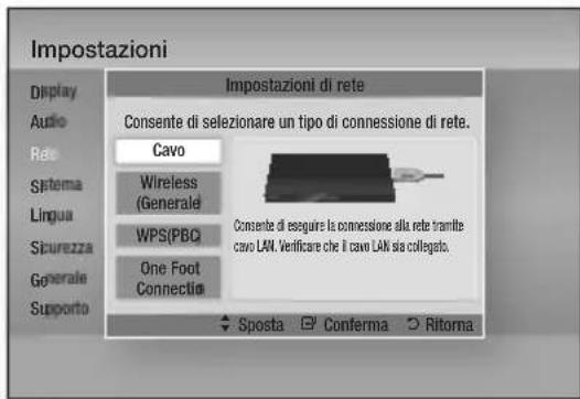 SAMSUNG BDD7500E - Impostazione di una connessione via cavo - Auto - 1