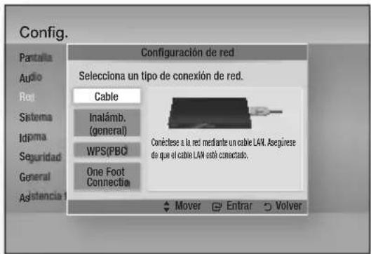 SAMSUNG BDD7500E - Configuración de una conexión con cable - Autom. - 1