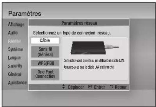 SAMSUNG BDD7500E - Configuration d'une connexion câblée - Auto. - 1