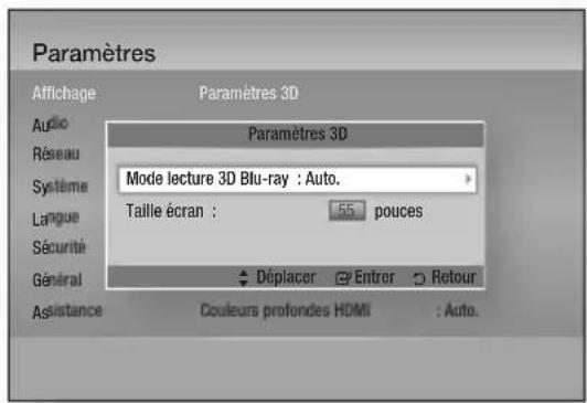 SAMSUNG BDD7500E - Paramètres 3D - 1