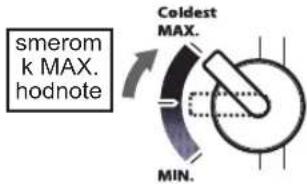 smerom k MAX. hodnote Coldest MAX. MIN.