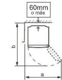 60mm o más b a