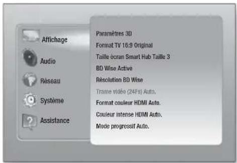 SAMSUNG HTES8209 - Accéder à l'écran Paramètres - 1
