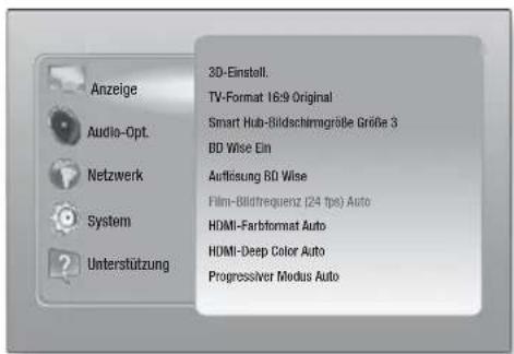SAMSUNG HTES8209 - Zugriff auf den Einstellungen Bildschirm - 1