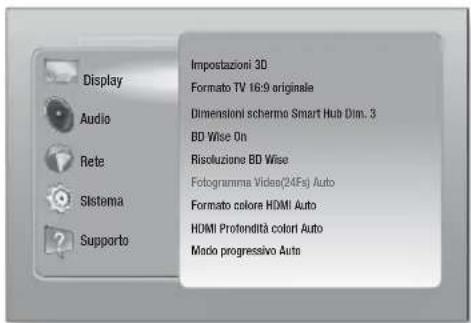 SAMSUNG HTES8209 - Accesso alla schermata di impostazione - 1