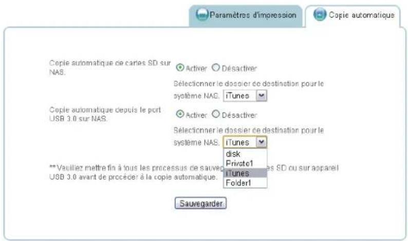 Shuttle KD20 - Paramétrage de la fonction copie automatique - 1