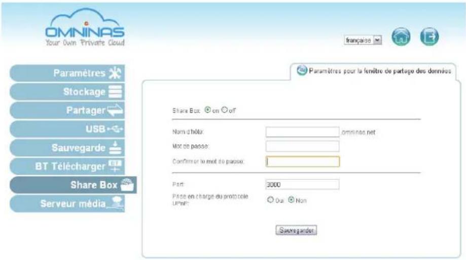 Shuttle KD20 - Paramétrage de zone de partage - 1