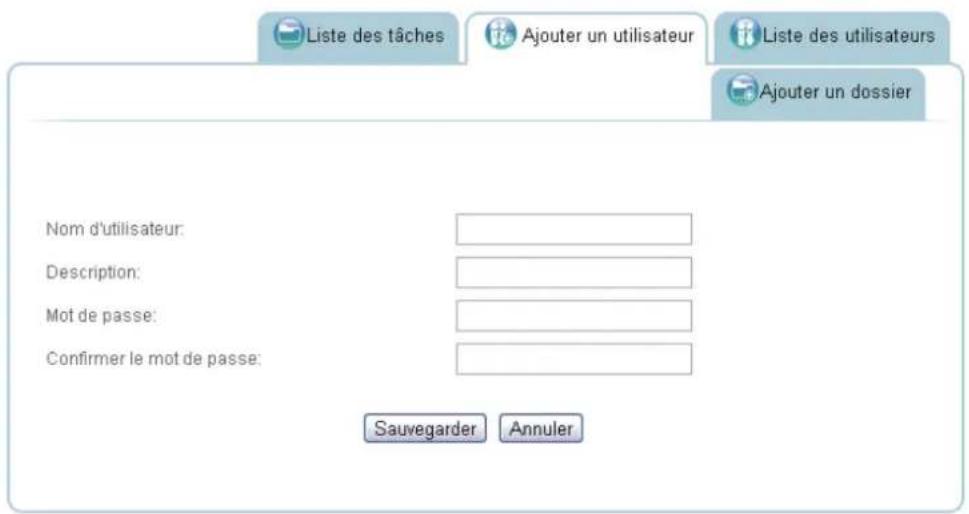 Shuttle KD20 - Écran ajouter un utilisateur partagé - 1
