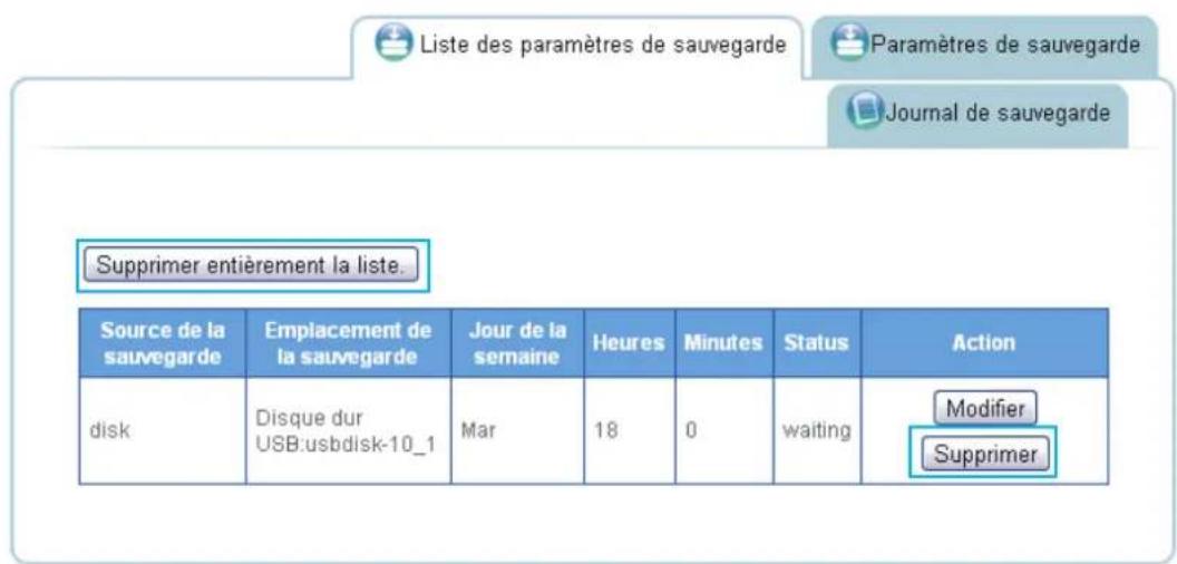Shuttle KD20 - Suppression des planifications de sauvegarde - 1