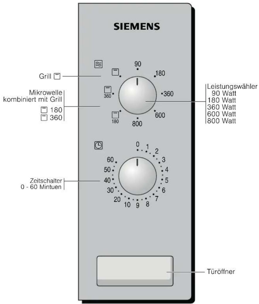 SIEMENS HF12G560 - Das Bedienfeld - 1